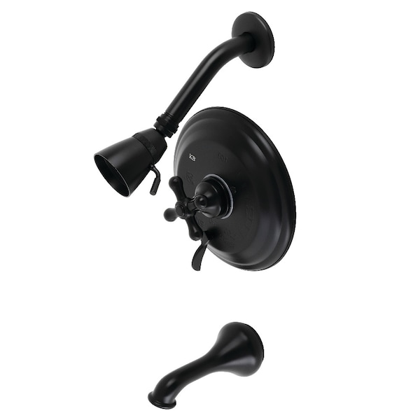 Restoration KB36300AX Tub and Shower Faucet with Metal Cross Handle KB36300AX - main